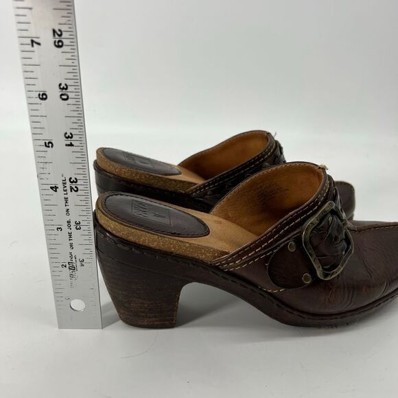 Frye Candice Woven Harness Brown‎ Leather Mule Clogs - Picture 5 of 7